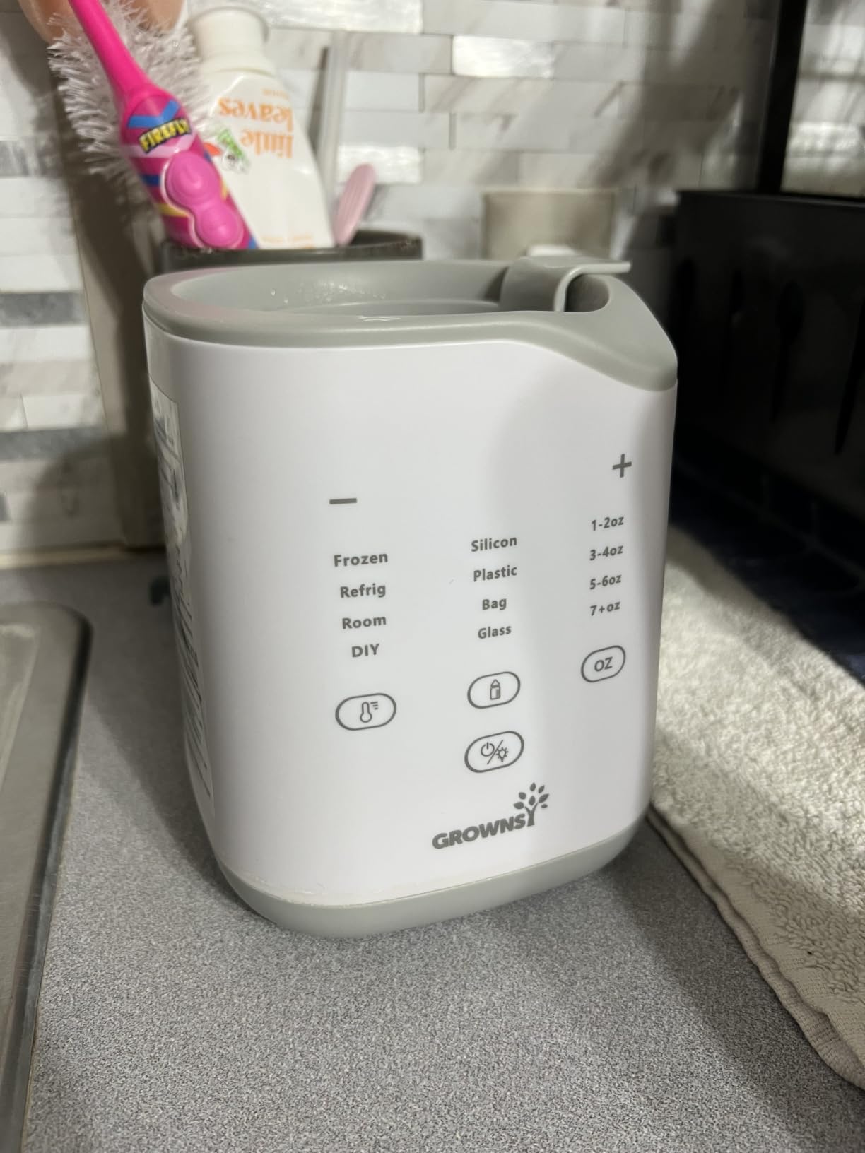 Grownsy Programmed Nutri-Locking Bottle Warmer for Breastmilk & Formula | Gentle Water Bath Heating & Thawing, Nutrient Preservation, Fast & Even Heating, No Hot Spots, Parent-Friendly Design customer photo 2