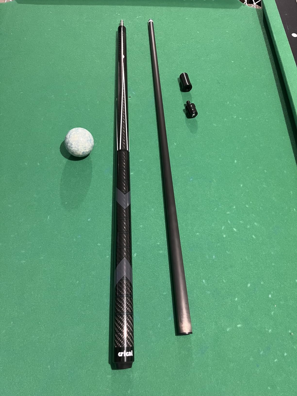 CRICAL Carbon Fiber Pool Cue Stick 58in Low Deflection Billiard Cue | Pool Stick with 3/8x8 Pin Joint and 12.5mm Tip for Billiards customer photo 1