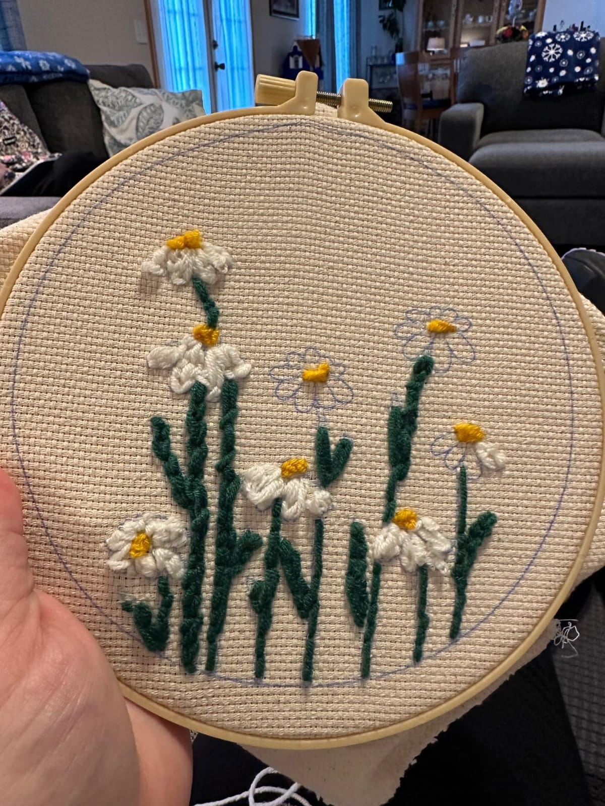 JSRQT Punch Needle Embroidery Starter Kit, Rug Hooking Kit for Adults and Beginners with Embroidery Hoops, Flowers and Plants Pattern customer photo 1
