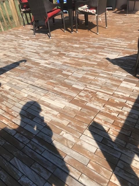 Majestick Goods 12-Pack Longboard Acacia Wood Interlocking Deck Tiles, 24 x 12 in. customer photo 1