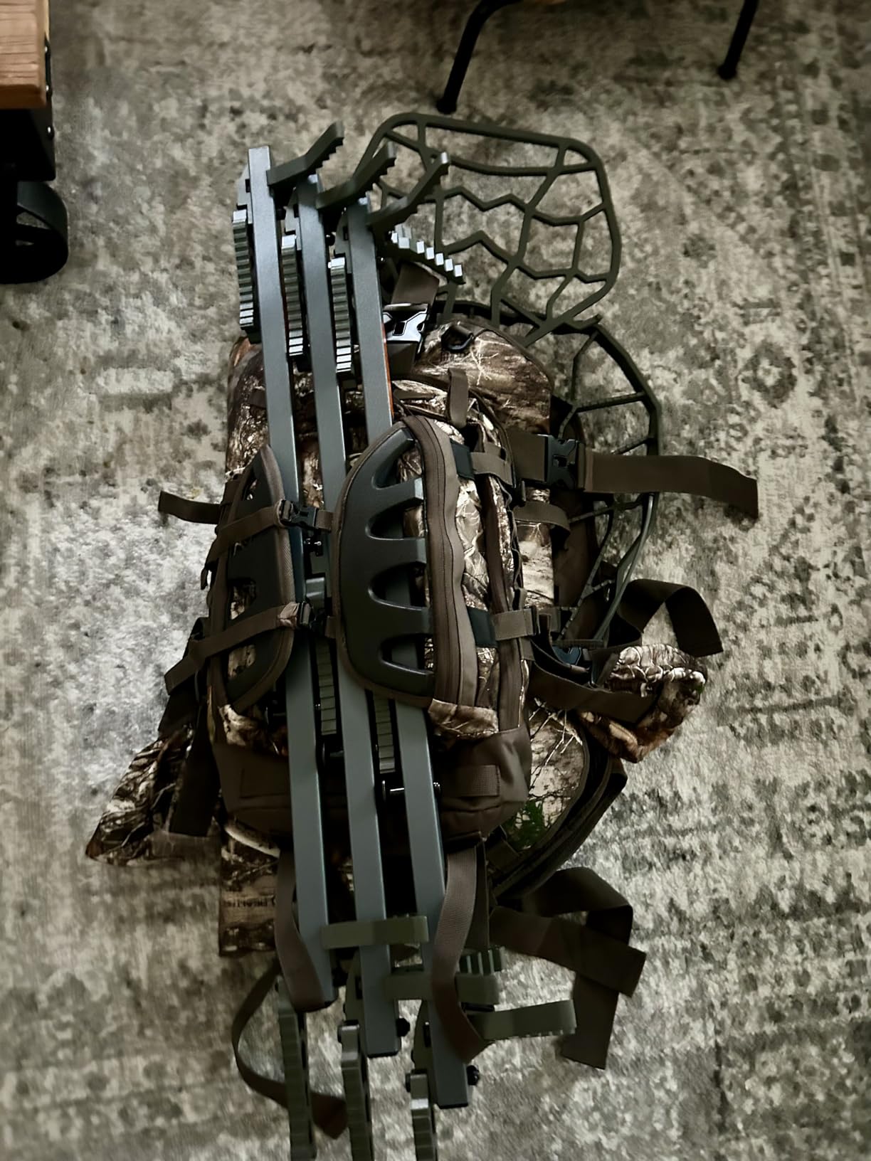 XOP 34 Inch Aluminum Climbing Sticks for Hunting - 3 Pack | Tree Steps for Hunting Treestands - Storm Grey w/XOP Green Steps, 34 Inches Long customer photo 2