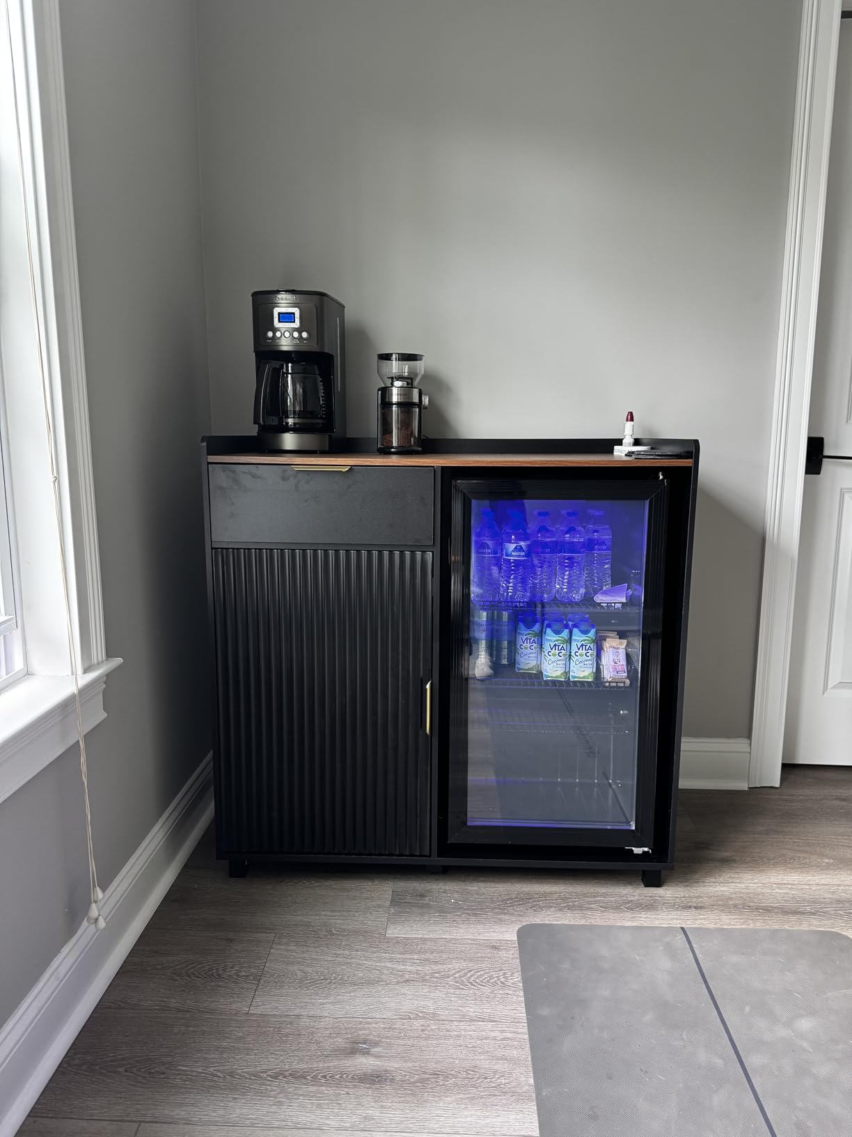 3.2 Cuft Beverage Fridge, 130 Can Mini Fridge With Glass Door, Black | Adjustable Shelves for Wine & Beer, Digital Temp Display, Freestanding for Home & Office, Quiet Compressor Cooling customer photo 2