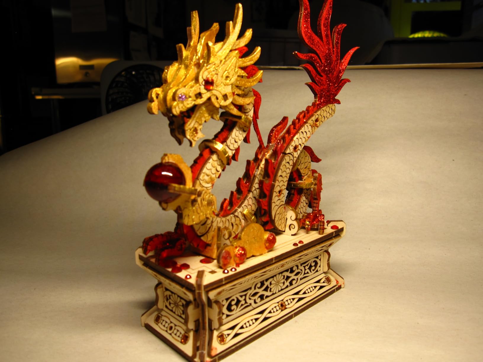 UGEARS Wood Dragon 3D Puzzle - 3D Wooden Puzzles for Adults, Wooden Models for Adults to Build, Mechanical Puzzle Box with Hidden Compartment, DIY Model Kit, Brain Teaser, Unique Chinese Dragon Gift customer photo 1