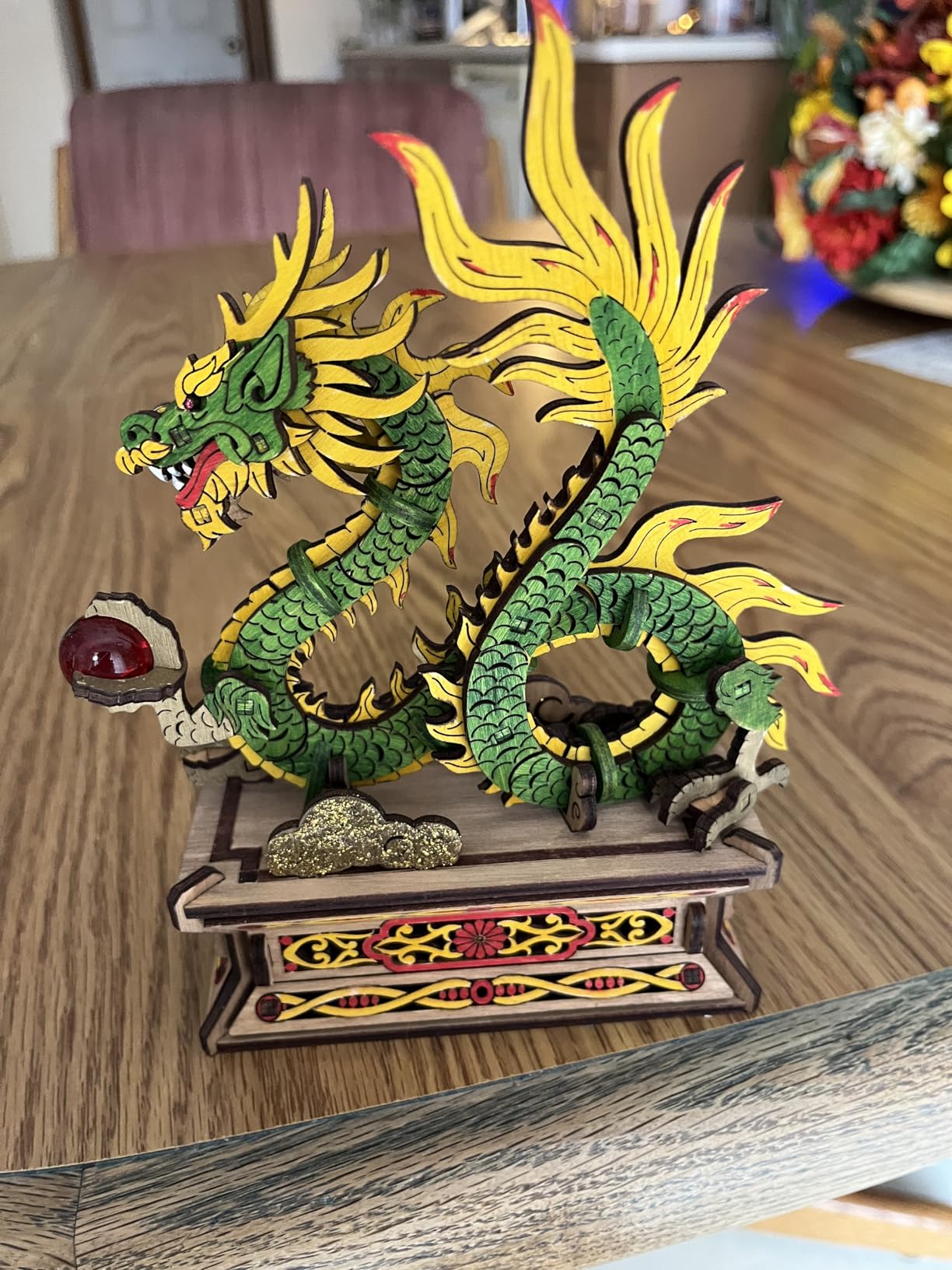 UGEARS Wood Dragon 3D Puzzle - 3D Wooden Puzzles for Adults, Wooden Models for Adults to Build, Mechanical Puzzle Box with Hidden Compartment, DIY Model Kit, Brain Teaser, Unique Chinese Dragon Gift customer photo 2