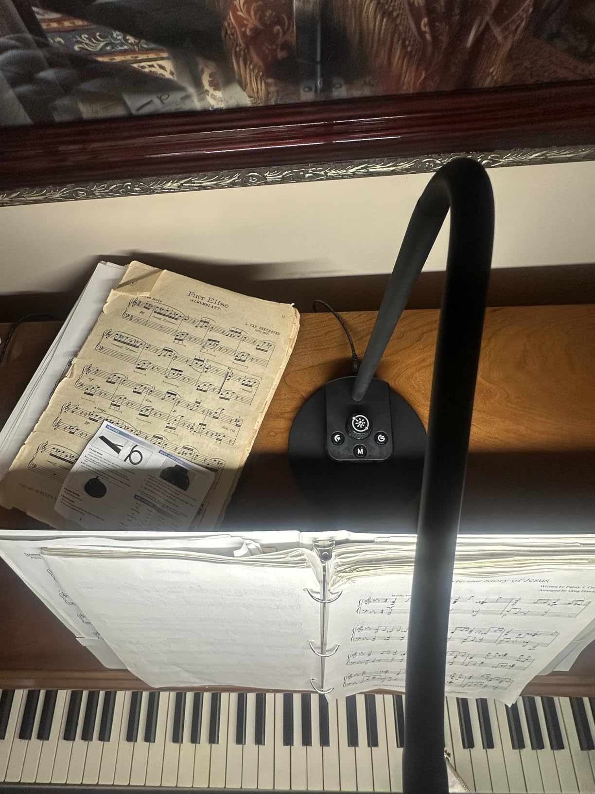 Piano Light, Upgraded LED Piano Lamp for Grand/Upright & Digital Pianos, Gooseneck, Auto-Off Timer, USB Charging Port customer photo 1