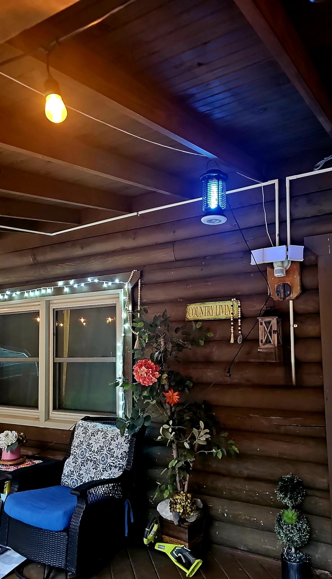 AMUFER Bug Zapper Outdoor & Indoor, Upgraded 18W Exclusive Blue-Violet Light with 2W LED Lamp, 100% Increase in Mosquito Control Effect, Coverage of 1/2-1 Acre, Fly Zapper for Patio, Backyard, Home customer photo 1