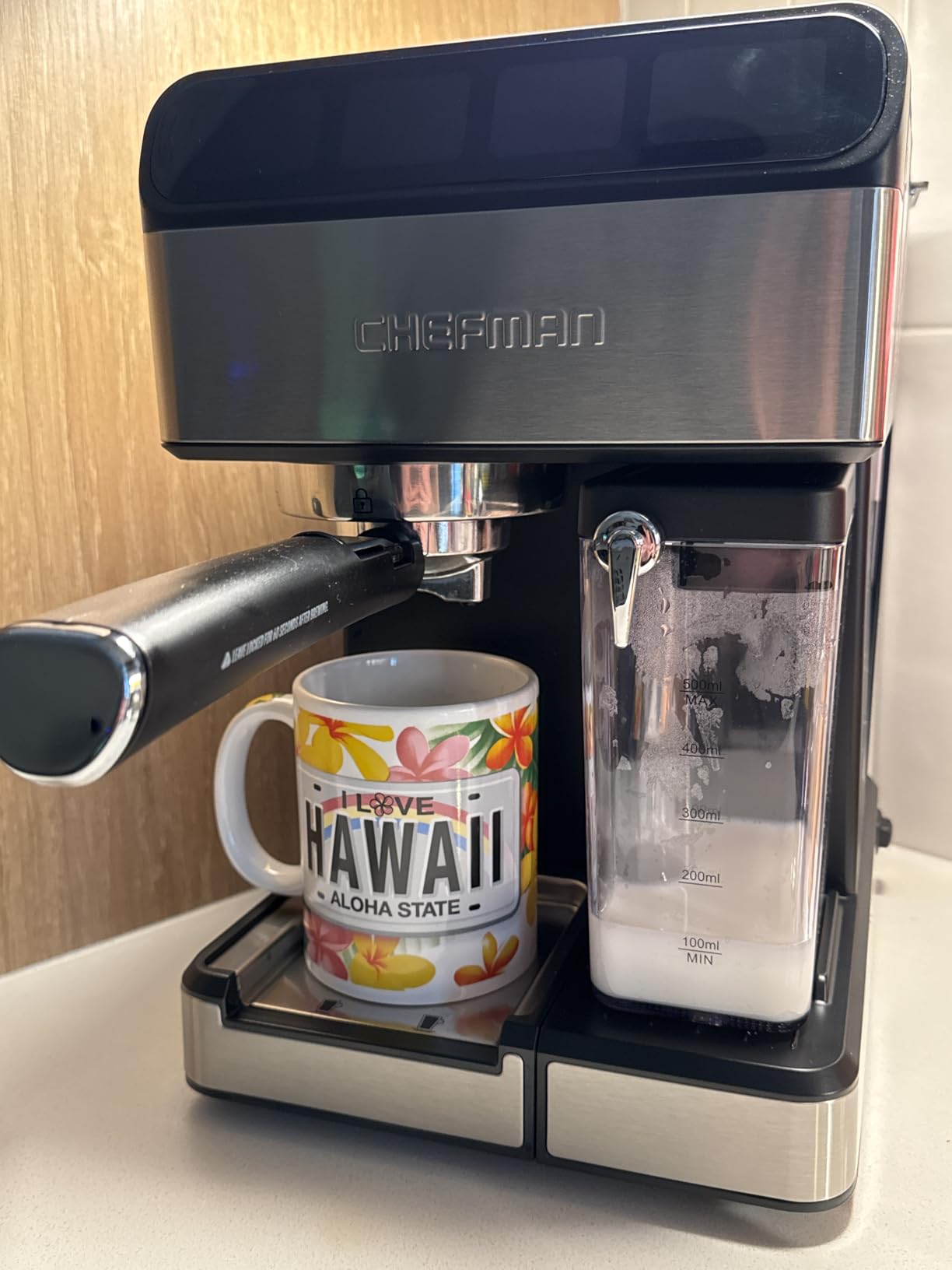 Chefman CaféMaster Pro Espresso Machine, Built-In Milk Frother for Cappuccino & Latte customer photo 1
