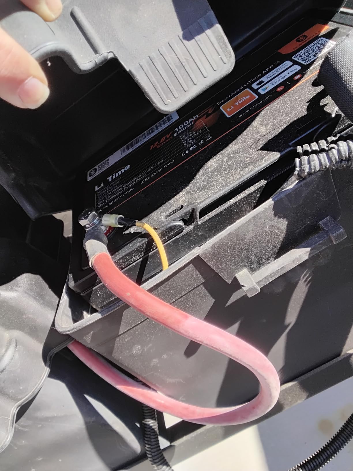 Litime 12V 100Ah RV Self-Heating LiFePO4 Lithium Battery for Marine, Camper | Group 24, Bluetooth, 2 Heating Mode, 4000+ Deep Cycle, IP65 Waterproof, 100A BMS for Van, Trailer, Trolling Motors customer photo 1