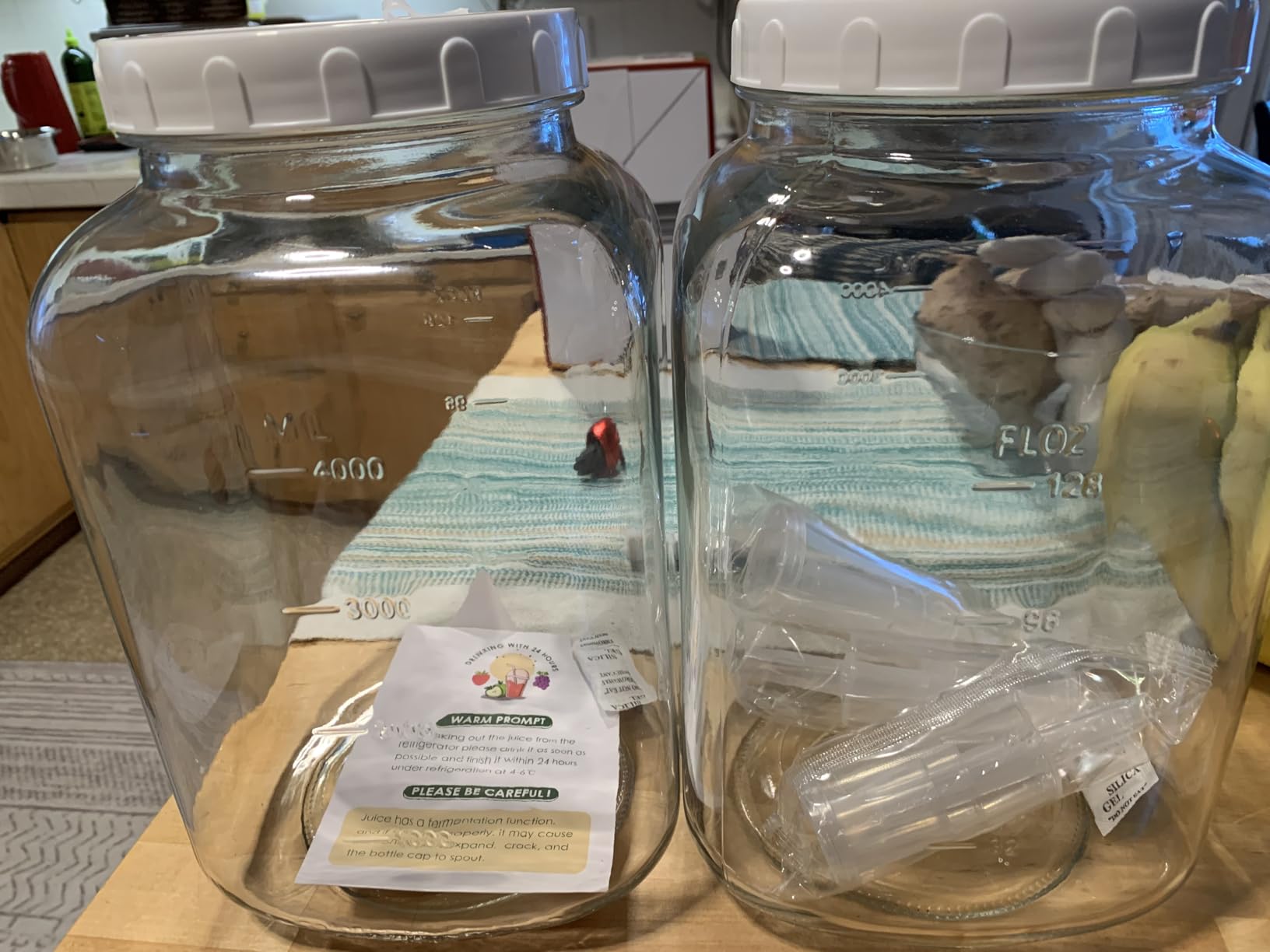Glass Fermentation Jar Large Pickle Jar Kimchi Containers for Kombucha Mead | 1.5 Gal, 4.3