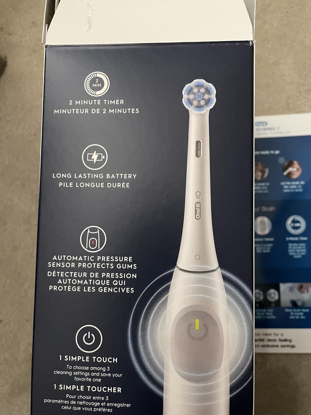 Oral-B iO Series 2 Limited Simple Clean Rechargeable Electric Toothbrush for Adults, Night Black, 3 Modes, Automatic Pressure Sensor for Gum Care, Travel Case customer photo 1