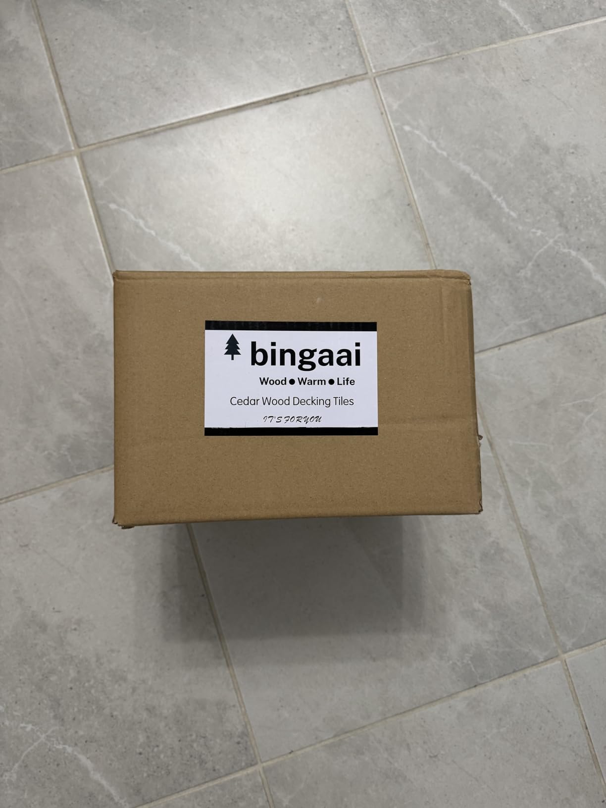 bingaai 10 Pcs Western Red Cedar Wood Interlocking Deck Tiles 12