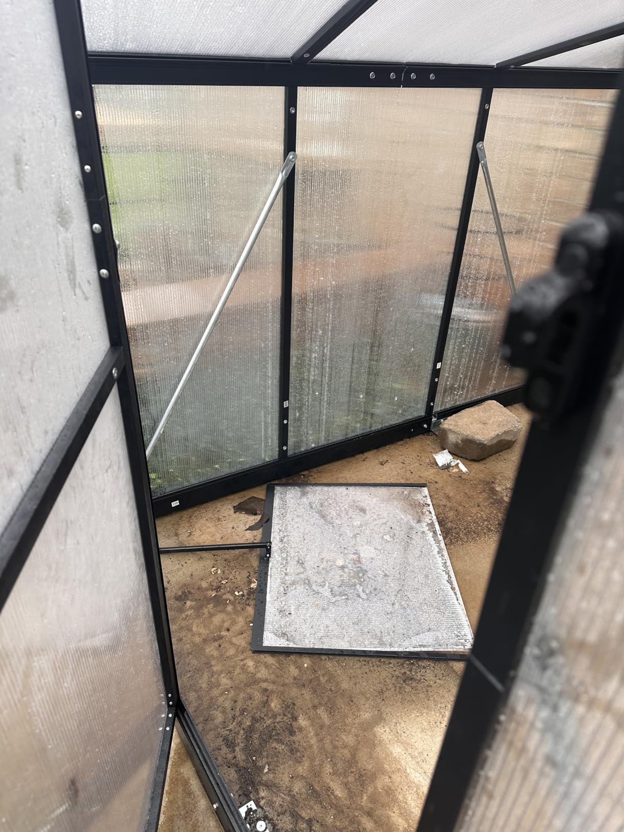 8X10FT Enhanced Aluminum Walk-in Greenhouse for Outdoors with Thermometer | Easy Assembly, UV-Resistant Panel, Rain Gutter, Lockable Hinged Door, Built-in Reinforcement, For Vegetable, Flower and Herb customer photo 1