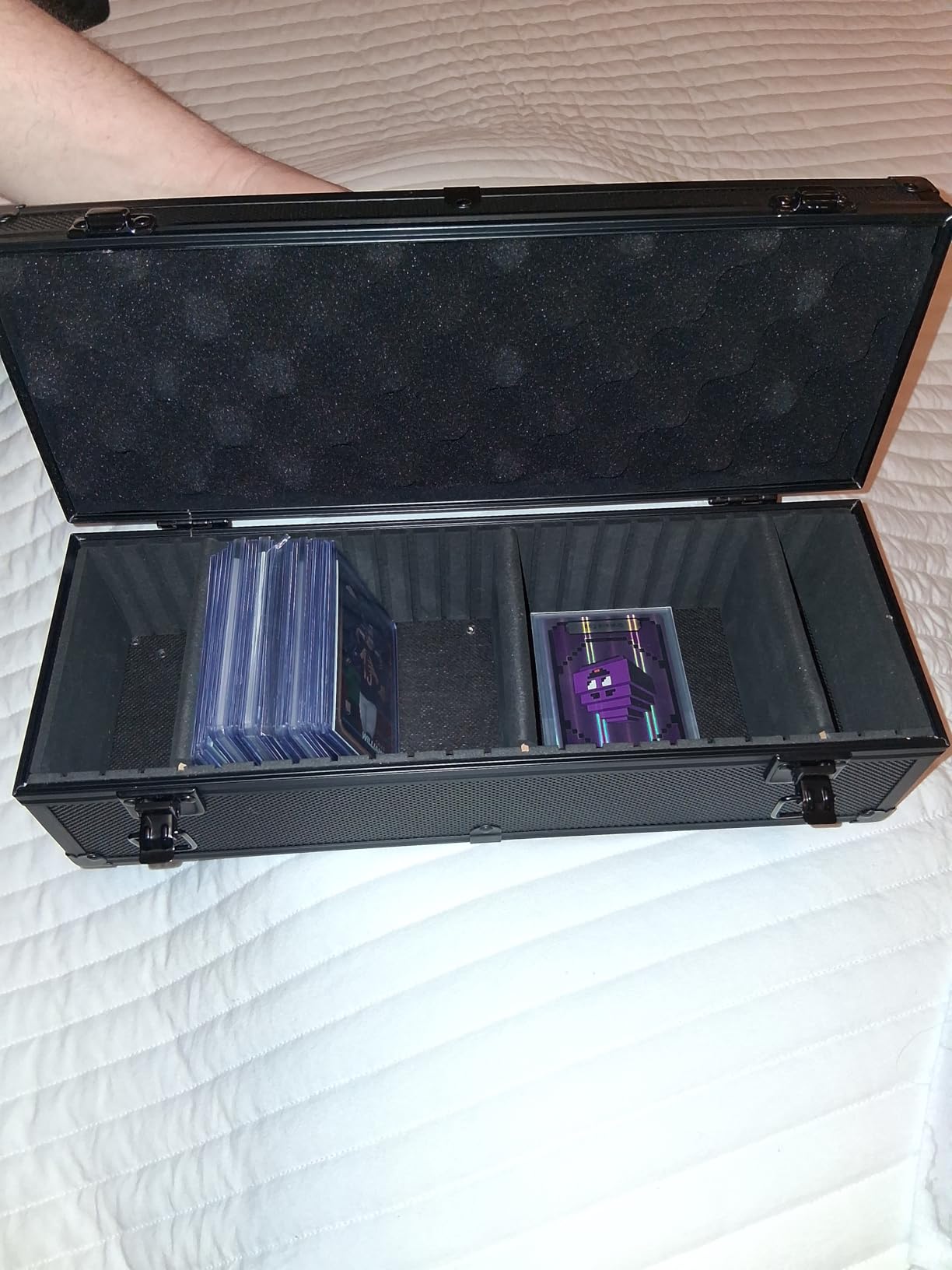 Graded Card Case, Storage Organizer Box for Sports Trading Card Slab Holder | Protable Aluminum Alloy Graded Card Storage Box Compatible with 40 Card Slabs, Sports Trading Card Case Fits PSA, CSG, BGS customer photo 2