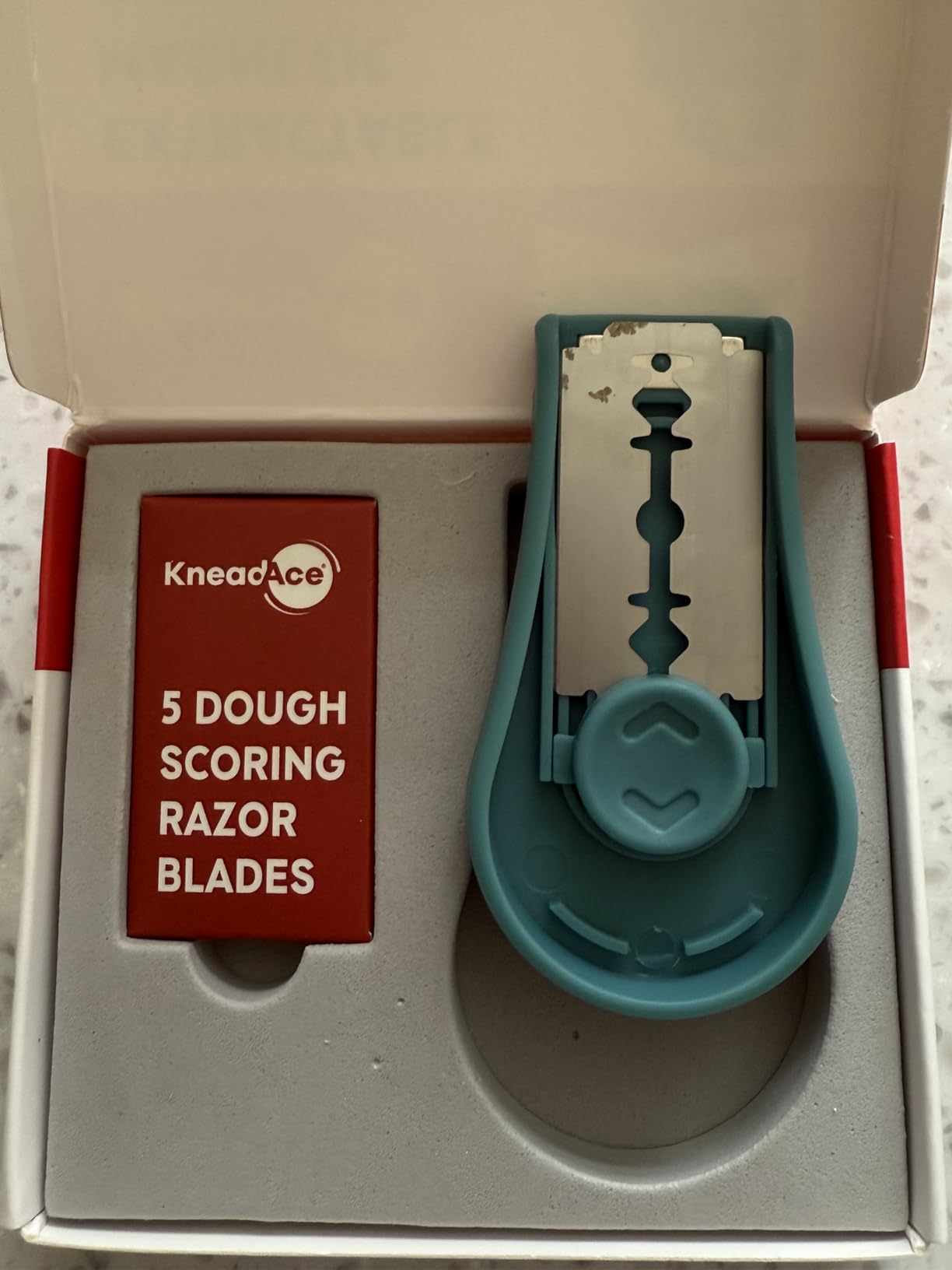 KneadAce Upgraded Extractable & Magnetic Bread Lame Dough Scoring Tool - Professional Sourdough scoring tool for Sourdough Bread baking & Bread Making Tools - Scoring Patterns booklet & 5 Razor Blades customer photo 1
