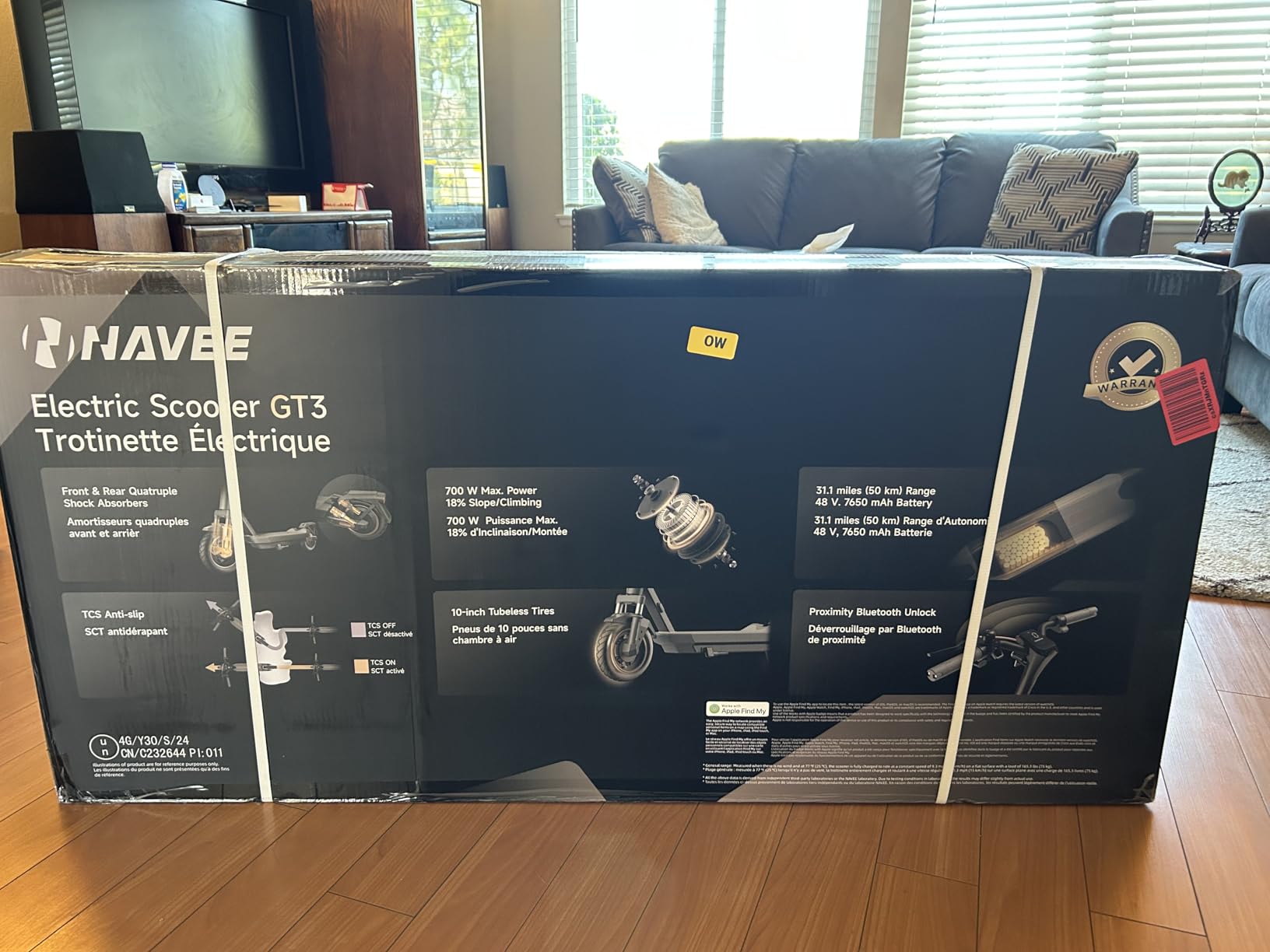 NAVEE GT3/ST3/GT5 Series Electric Scooter, 20/25 MPH, 30-55.9 Miles Range, 1000-1638W Motor, Dual Suspension customer photo 2
