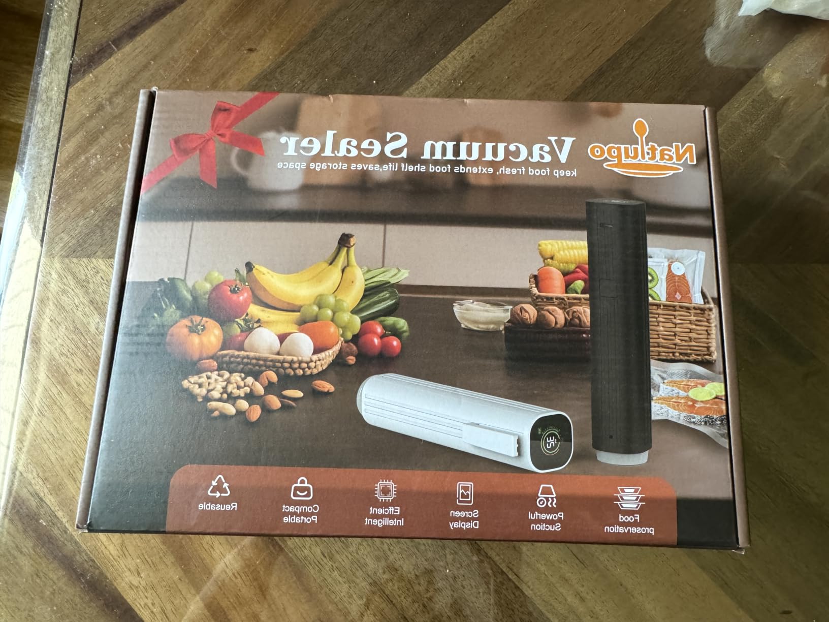 Compact Vacuum Sealer for Food (Vacuum Sealer Machine + 30 Reusable Vacuum Bags) Powerful Handheld Vacuum Sealer Machine, Featuring LED Pressure Display, Portable Food Sealer customer photo 2