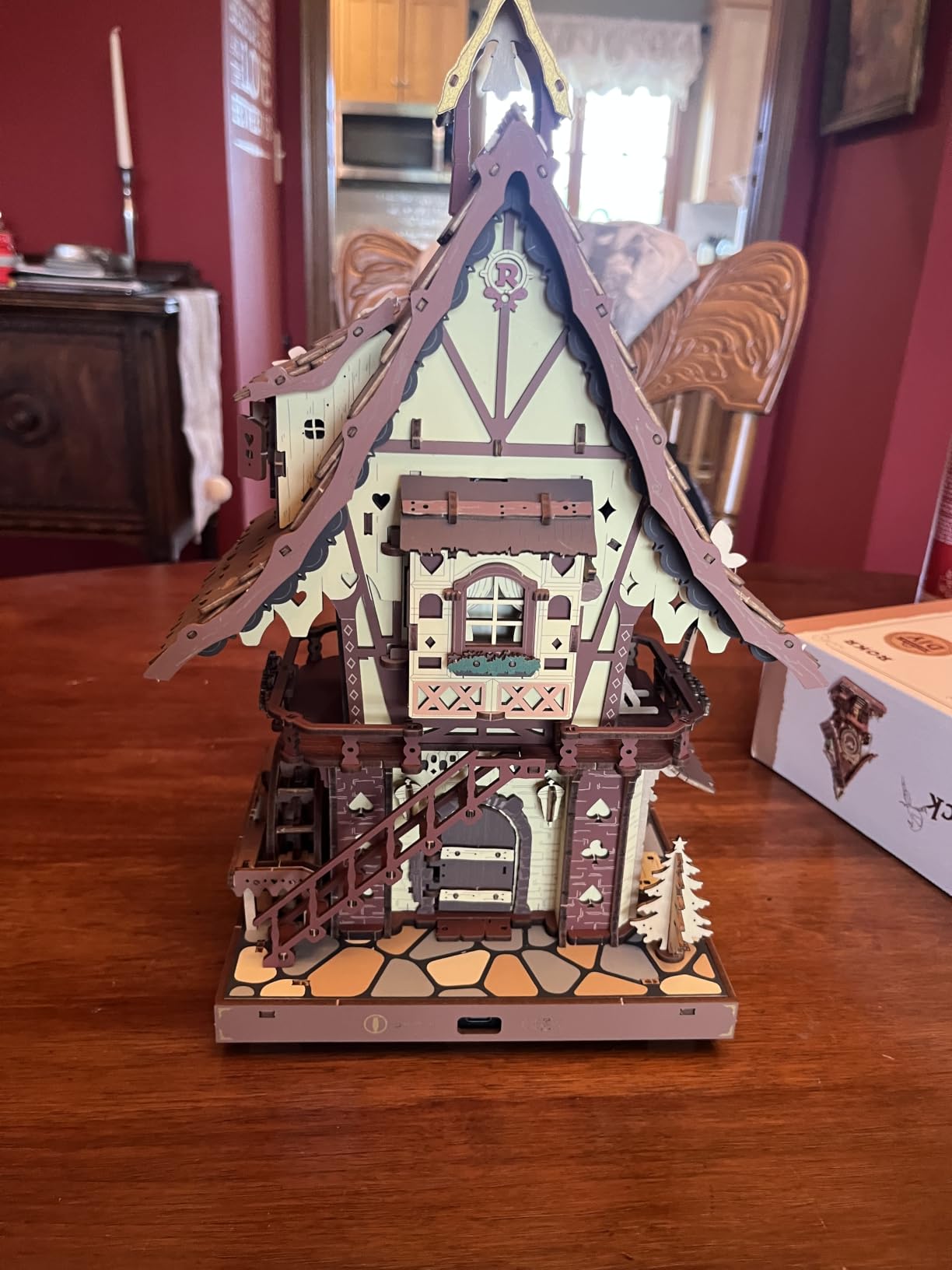 ROKR 3D Wooden Puzzles for Adults, Cuckoo Clock Model Kit, Room Home Decor DIY Watch Making Kit Functional Mechanical Building Toys customer photo 1
