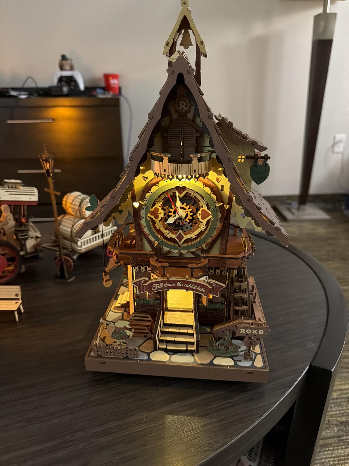 ROKR 3D Wooden Puzzles for Adults, Cuckoo Clock Model Kit, Room Home Decor DIY Watch Making Kit Functional Mechanical Building Toys customer photo 2