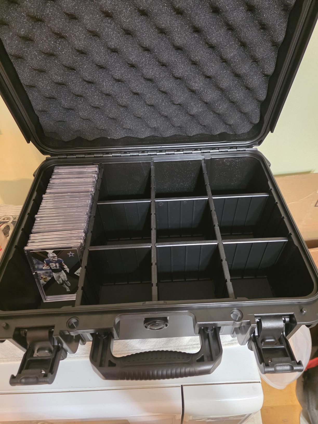 Graded Card Case Storage Box, Extra Large Trading Card Box, PSA Slab Case | Waterproof Trading Card Storage Box with 8 Adjustable Dividers; Fits BGS, SGC, CGC, CSG Slabs, Top Loaders & Magnetic Holders customer photo 2