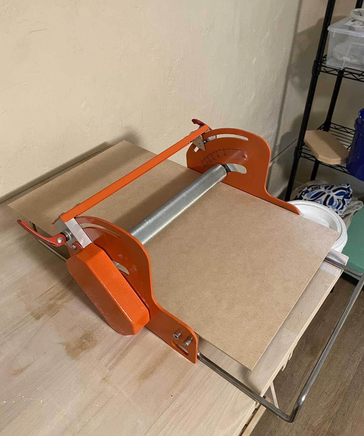 Hand cranked Ceramic Slab Machine, Slab Roller for Clay Pottery, Manual Ceramic Clay Press Slab Machine. customer photo 1