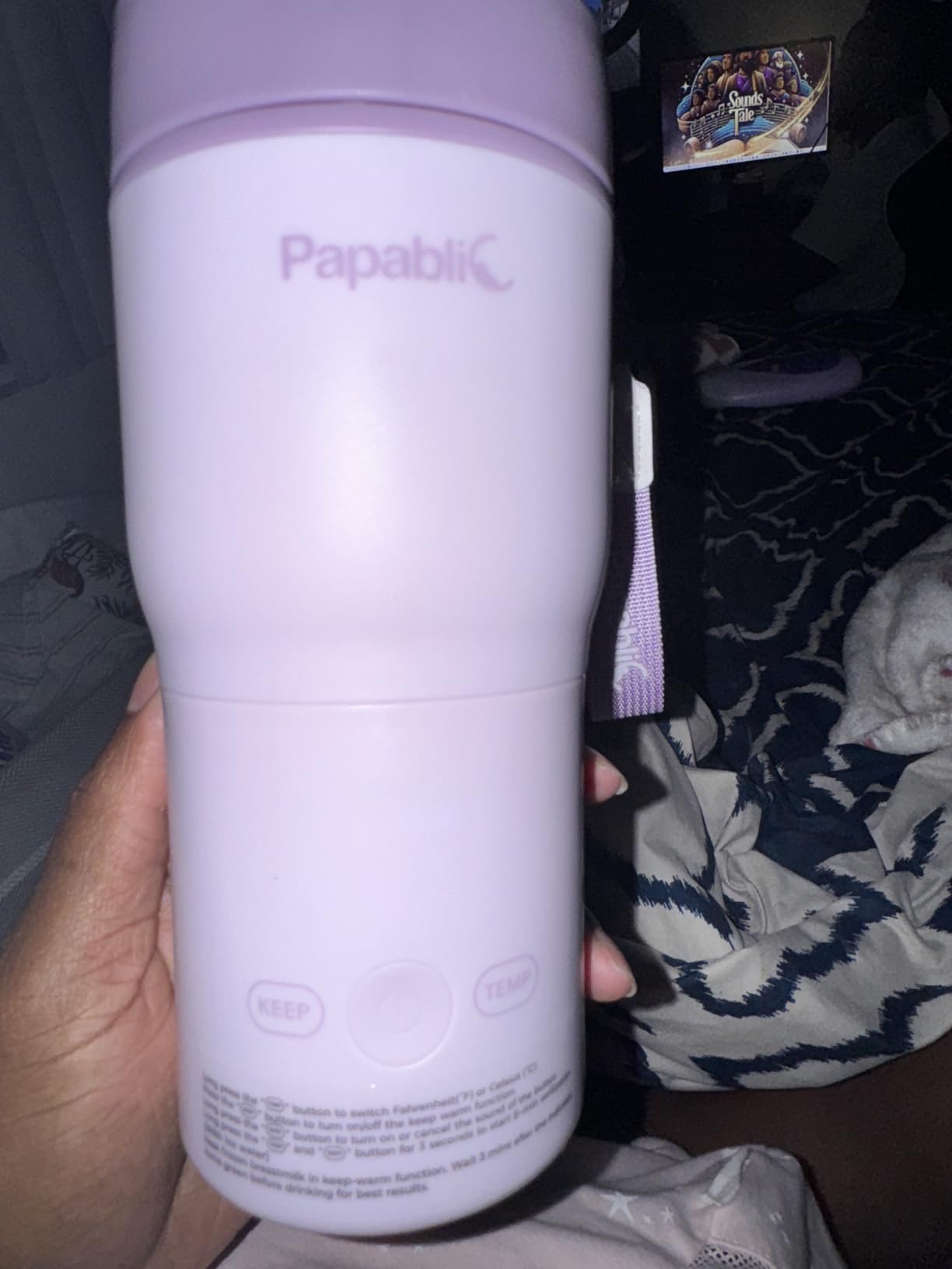 Papablic Portable Bottle Warmer, 85W Fast Baby Bottle Warmer for Travel | 85W Fast Heating | Rechargeable | Wide Mouth & Easy Cleaning | Adjustable Temperature Control | Fits Car Cup Holder customer photo 1
