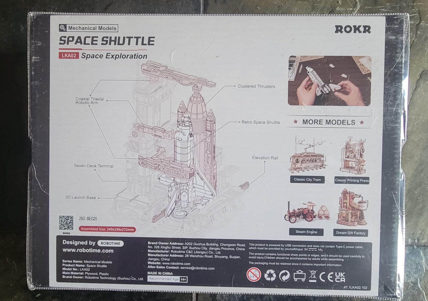 ROKR 3D Wooden Puzzles Space Shuttle-Dynamic Launch Base with Motorized Lift, LED Light Effects, 1:420 Scale Collectible Building Kit Airplane Wooden Puzzles Gift for Adults customer photo 2