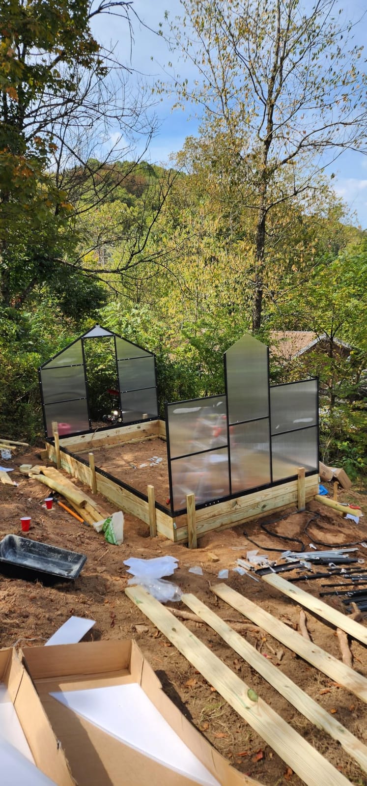 12x12 FT T-Shape Greenhouses, Polycarbonate Green House with UV Protection customer photo 2