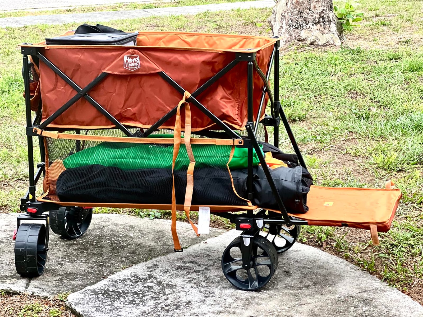 TIMBER RIDGE 400L Folding Double Decker Wagon with Brakes, 54
