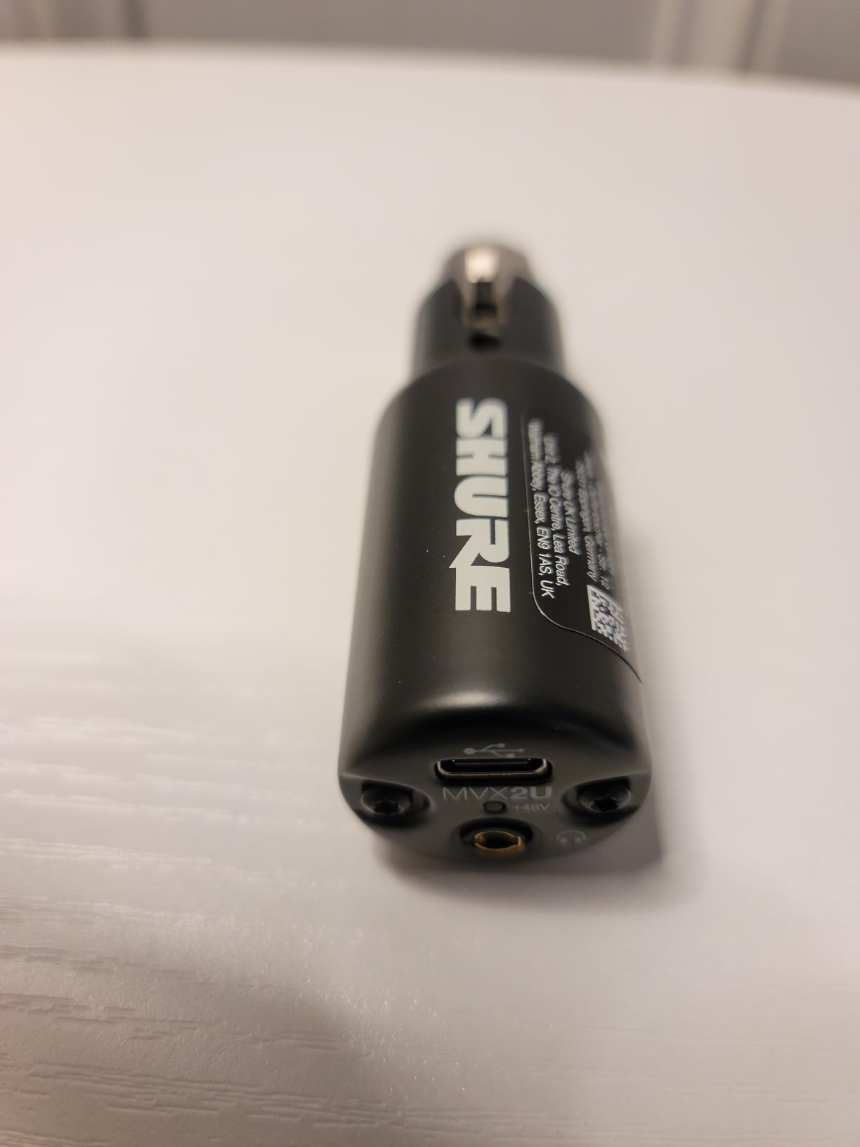 Shure MVX2U Gen 2 XLR-to-USB-C Audio Interface, MFi-certified XLR-to-USB-C interface for any XLR mic with portable setup and clean, noise-free recording customer photo 1