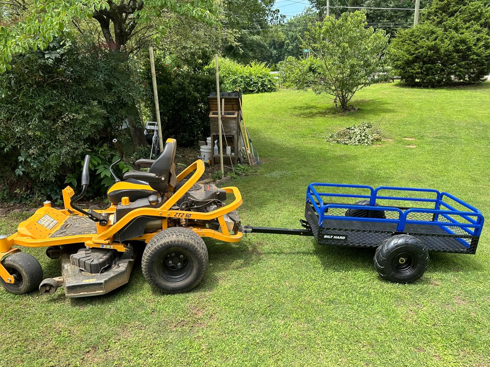 BILT HARD Heavy Duty 1500 lbs Capacity ATV Dump Cart, 11 Cu.Ft Tow Behind Garden Trailer, Pull Behind Yard Dump Trailer for Mowers, Tractor, ATVs customer photo 2