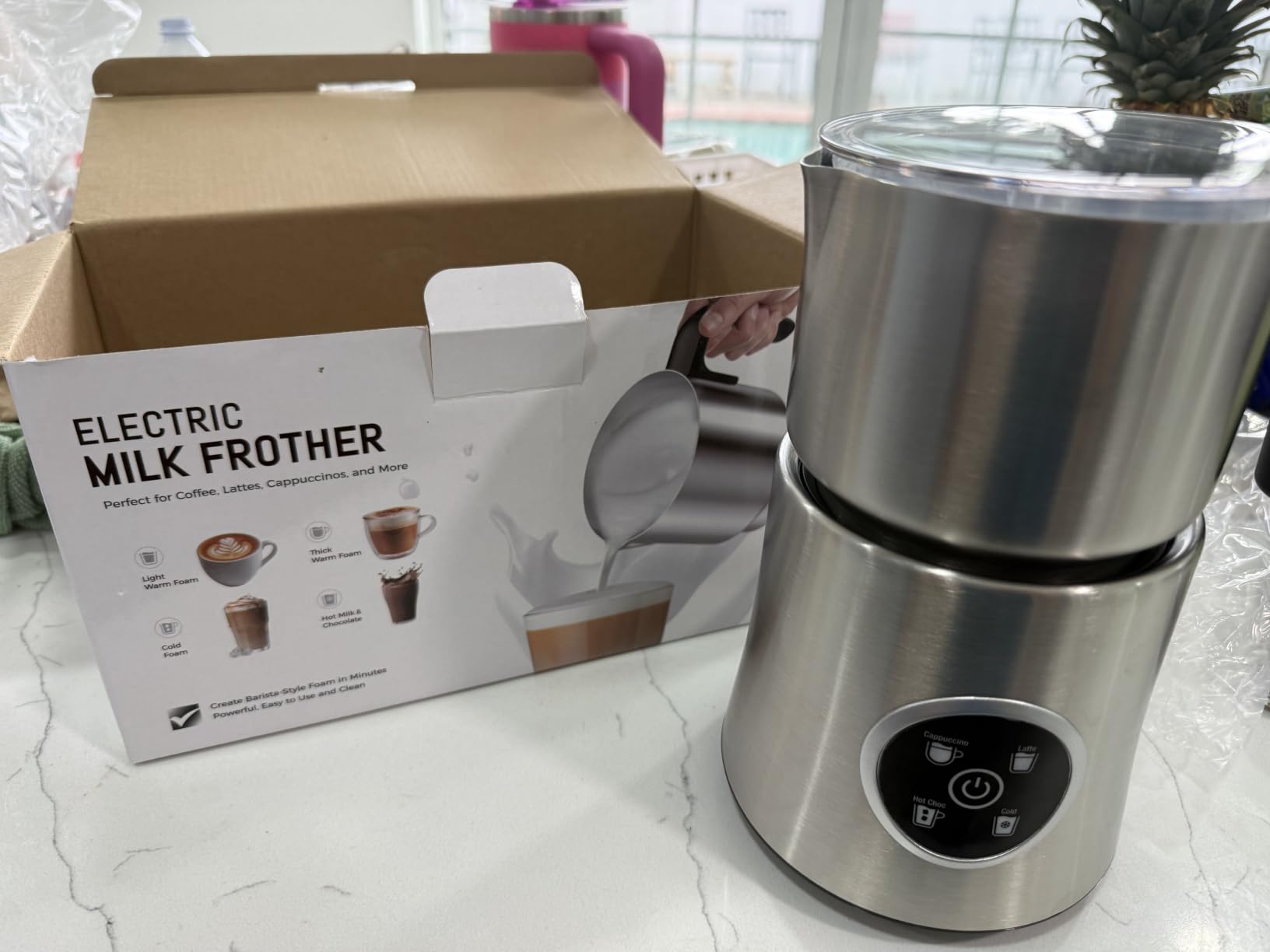 Milk Frother and Steamer, Electric Frother 900ML | All-in-1 Automatic Hot and Cold Foam Maker, Detachable Stainless Steel Jug for Latte, Cappuccino, Macchiato, Hot Chocolate customer photo 2