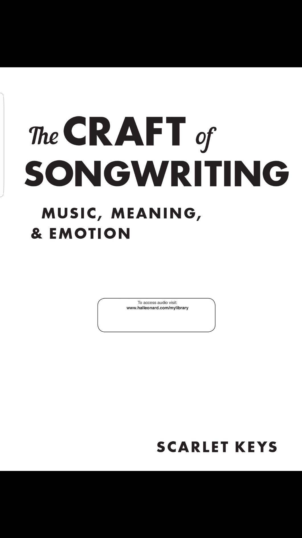 The Craft of Songwriting Music Meaning and Emotion | Learn Melody Harmony and Lyrics | Berklee Guide with Online Audio | Essential Songwriting Book for Musicians customer photo 1