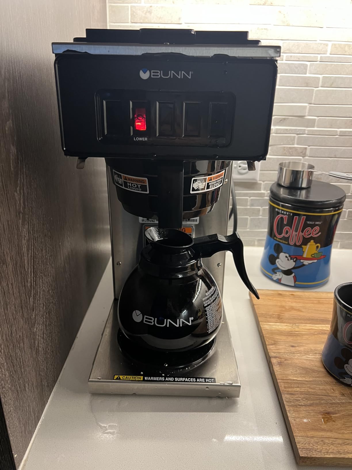 BUNN 13300.0001 VP17-1SS Pourover Coffee Brewer with 1-Warmer, Stainless Steel, Silver, Standard customer photo 2