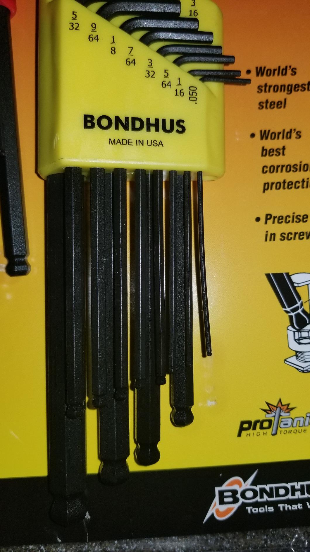 Bondhus 20199 Balldriver L-Wrench DoublePK, 10999 1.5-10mm & 10937 0.050-3/8