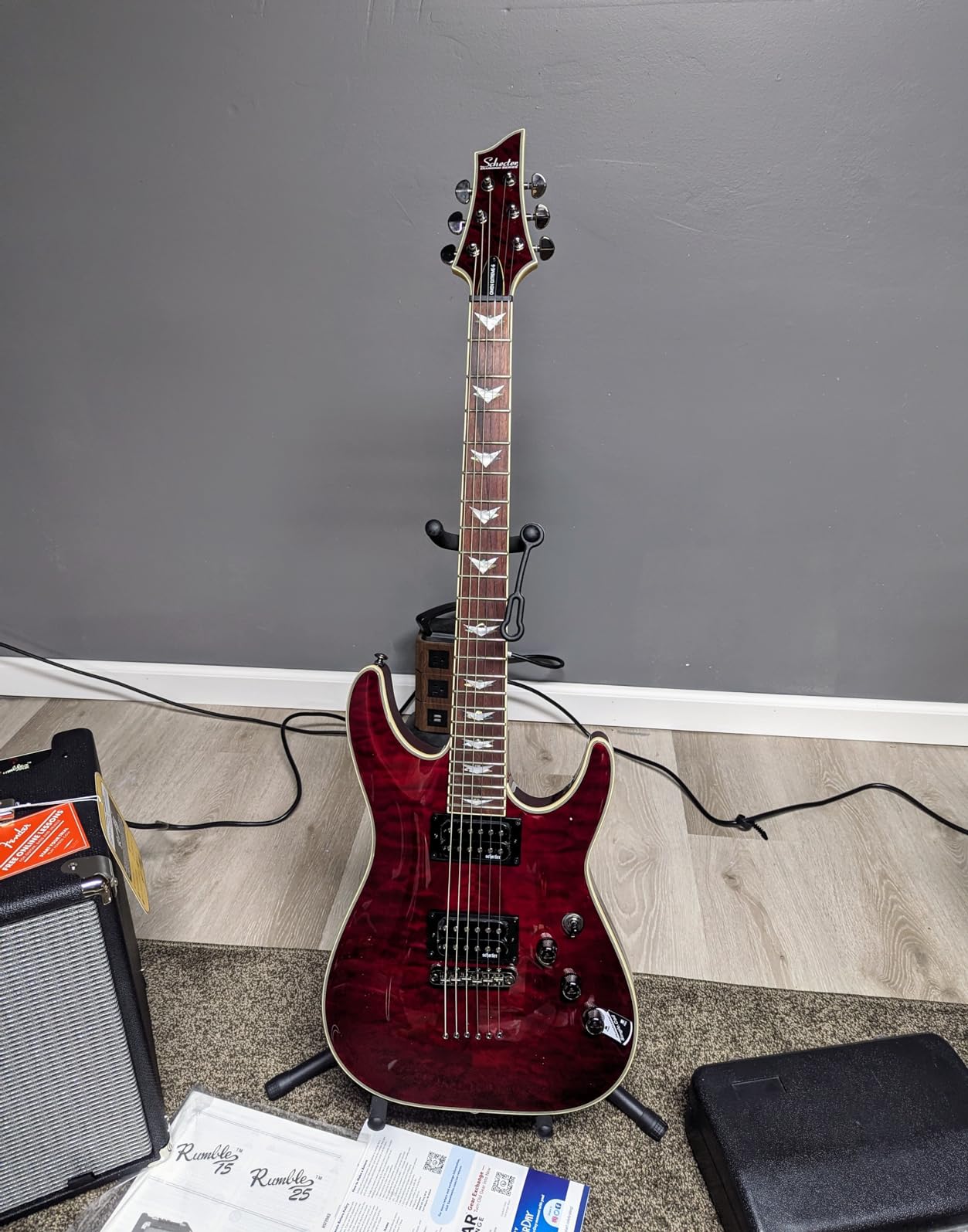 Schecter Omen Extreme-6 Electric Guitar - Black Cherry customer photo 2