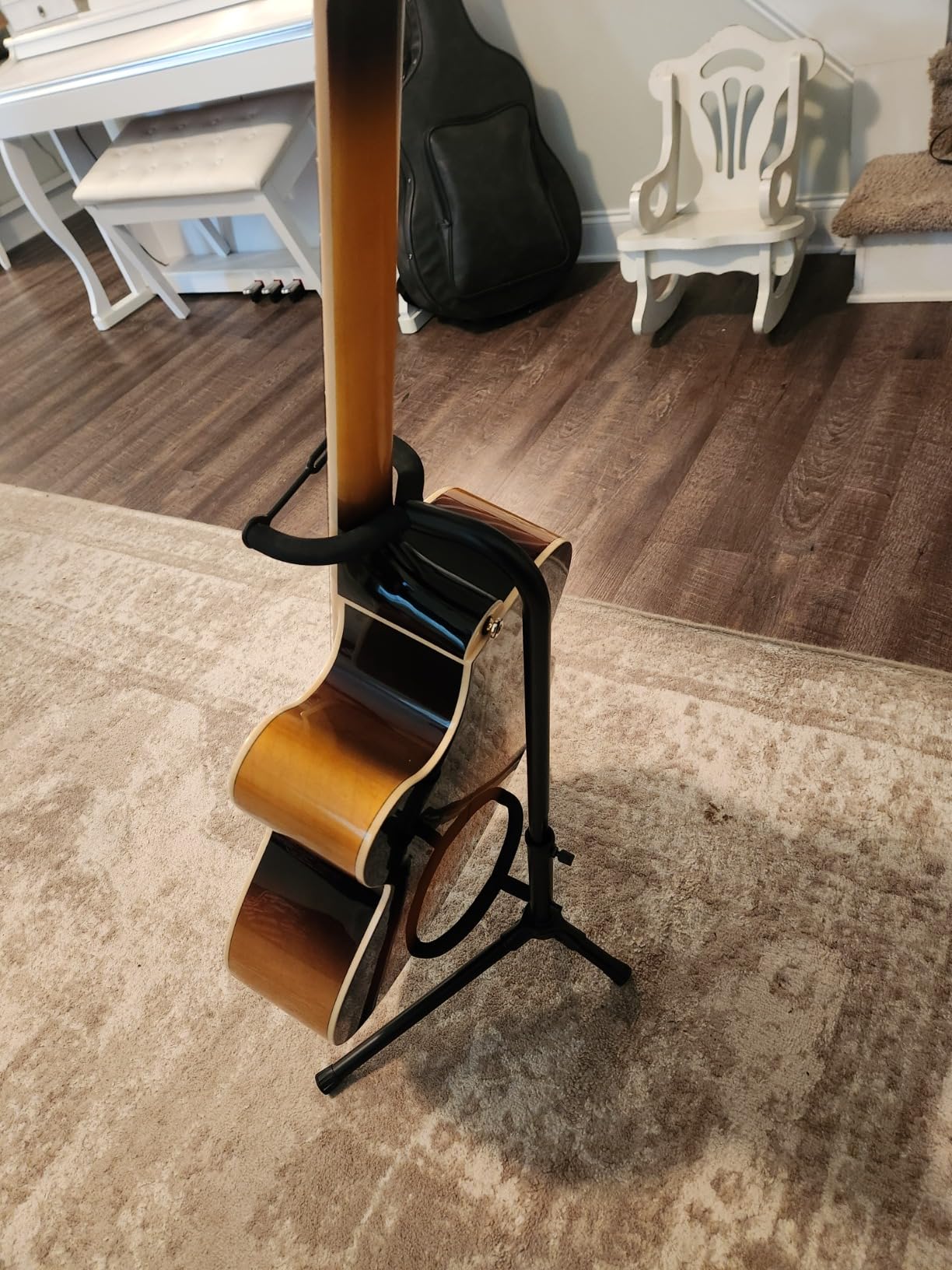 OnStage XCG4 Black Tripod Guitar Stand, Single customer photo 1
