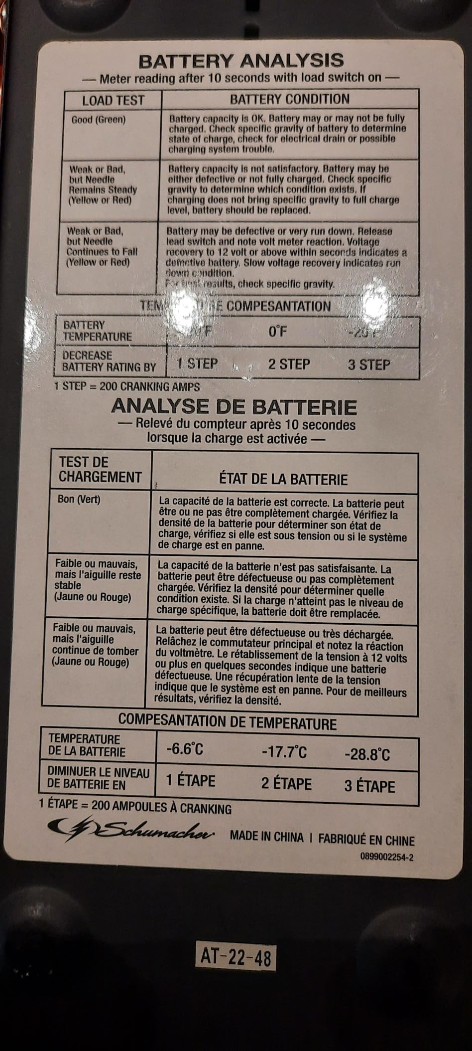 Schumacher Electric Battery Load Tester, 6V/12V – BT-100 customer photo 2