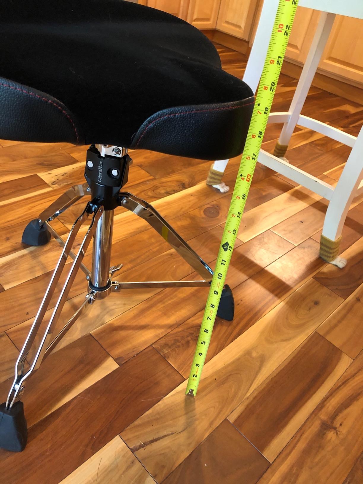 Gibraltar Drum Throne with Adjustable Height Motorcycle Seat & Backrest, Double-Braced Drum Stool, Comfortable Supportive Cushion for Drummers, Studio or Stage Use (9608MB) customer photo 2