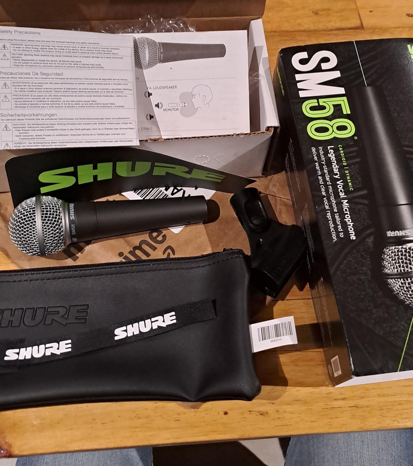 Shure SM58 Pro XLR Dynamic Vocal Microphone | Cardioid dynamic vocal mic for studio and live performance, podcasting and recording; industry-standard sound customer photo 1