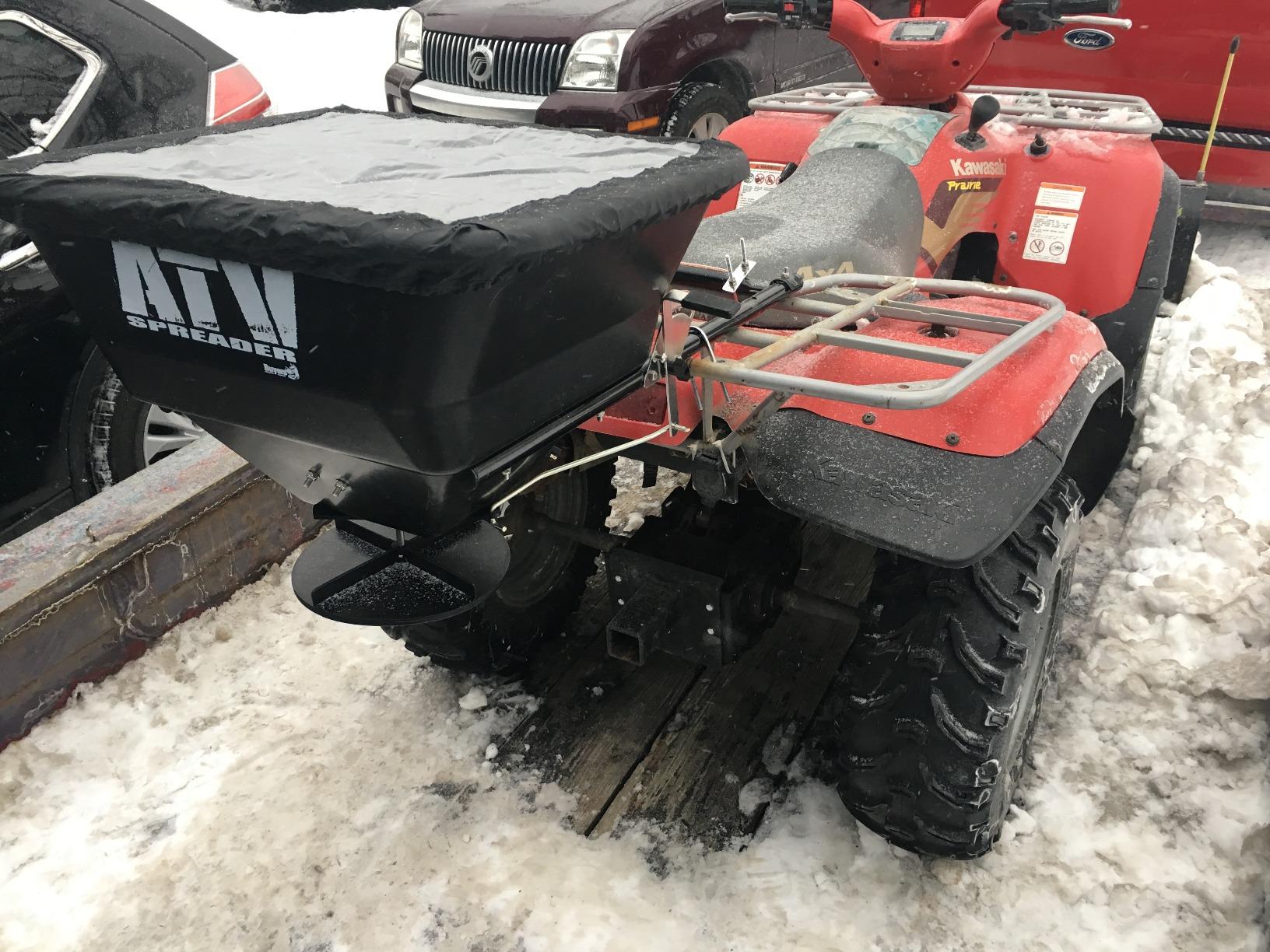Buyers Products ATVS100 100 lb ATV Rear Rack Mount Broadcast Spreader customer photo 2