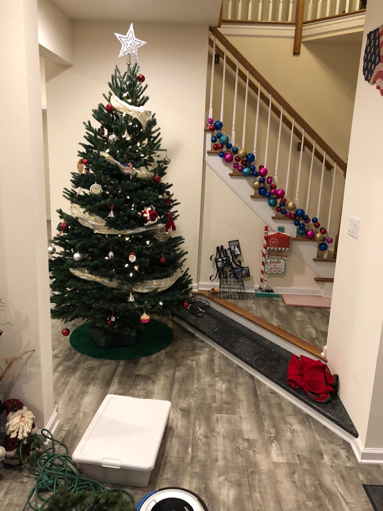 Krinner Christmas Tree Genie XXL - Green Tree Stand - Original Single Cable Operation, Holds up to 12 ft Live Trees - Foot Pedal Setup & Water Reservoir with Level Indicator - German Made customer photo 2