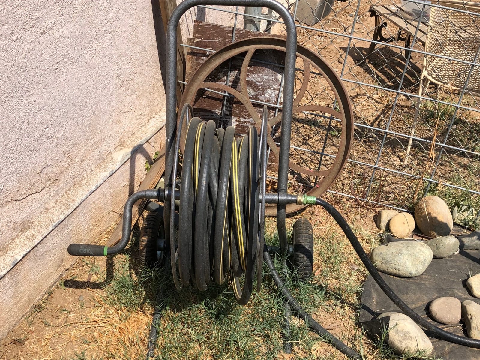 Yard Butler Hose Cart, Metal Hose Caddy, 2 Wheels, 200 Feet customer photo 2