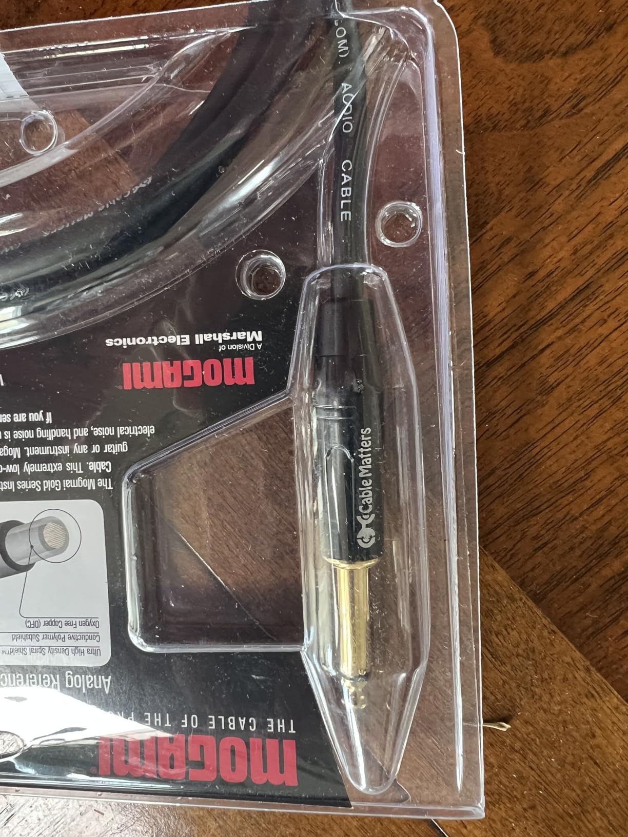 Mogami Gold Instrument 10 Guitar Instrument Cable, 1/4