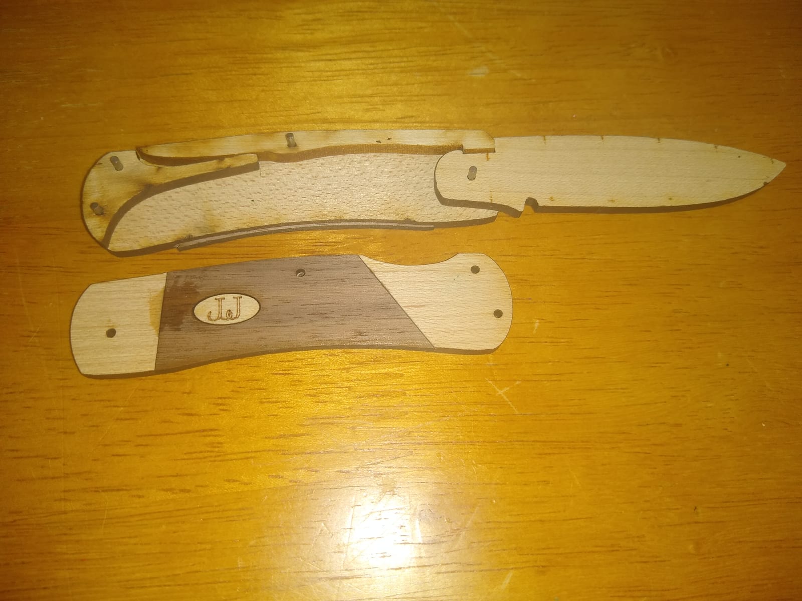 JJ's Knife Kit Lock Back Wooden Pocket Knife Making Kit | Perfect Beginner Knife Making Kit To Teach Knife Safety | Ages Seven And Up | Made In The USA customer photo 1