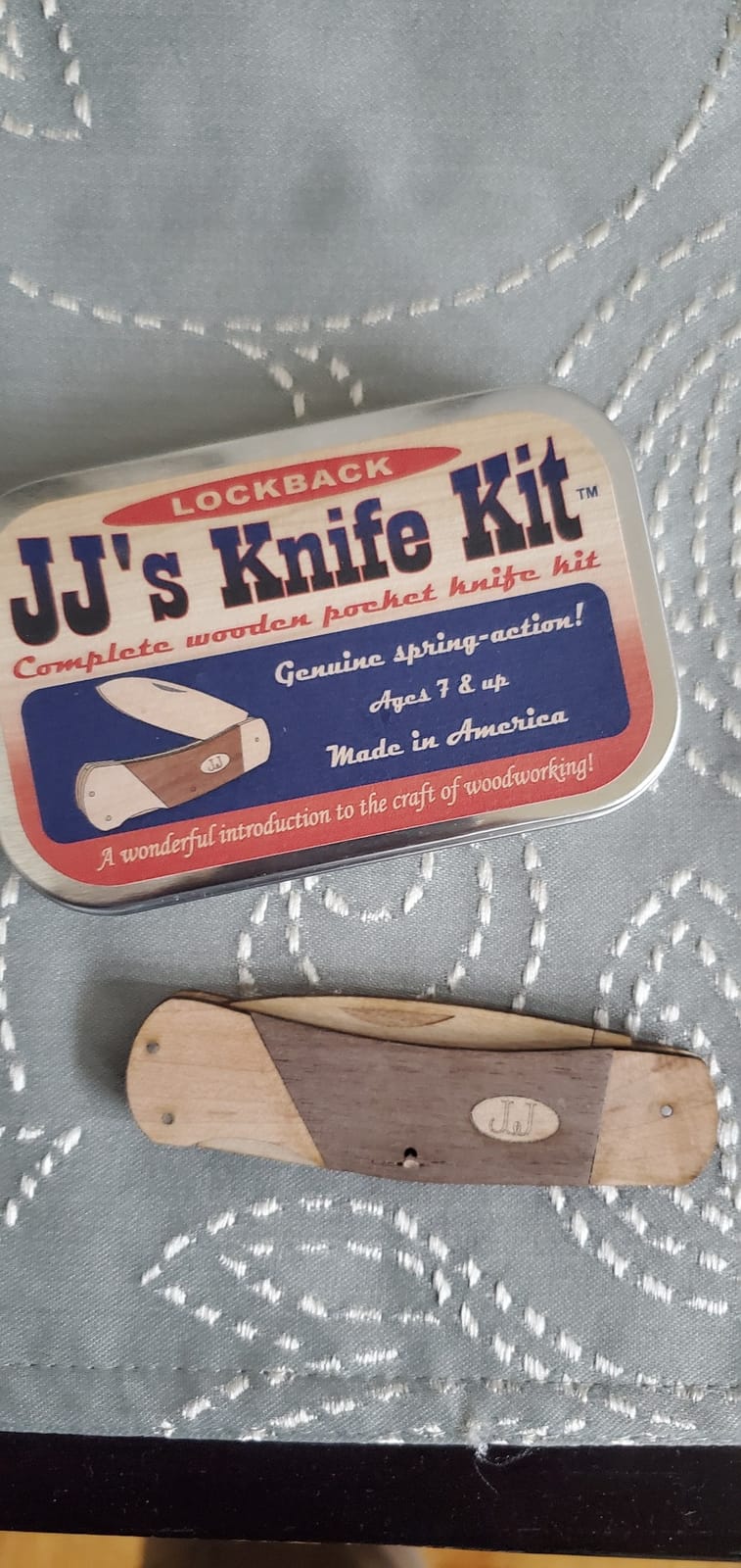 JJ's Knife Kit Lock Back Wooden Pocket Knife Making Kit | Perfect Beginner Knife Making Kit To Teach Knife Safety | Ages Seven And Up | Made In The USA customer photo 2