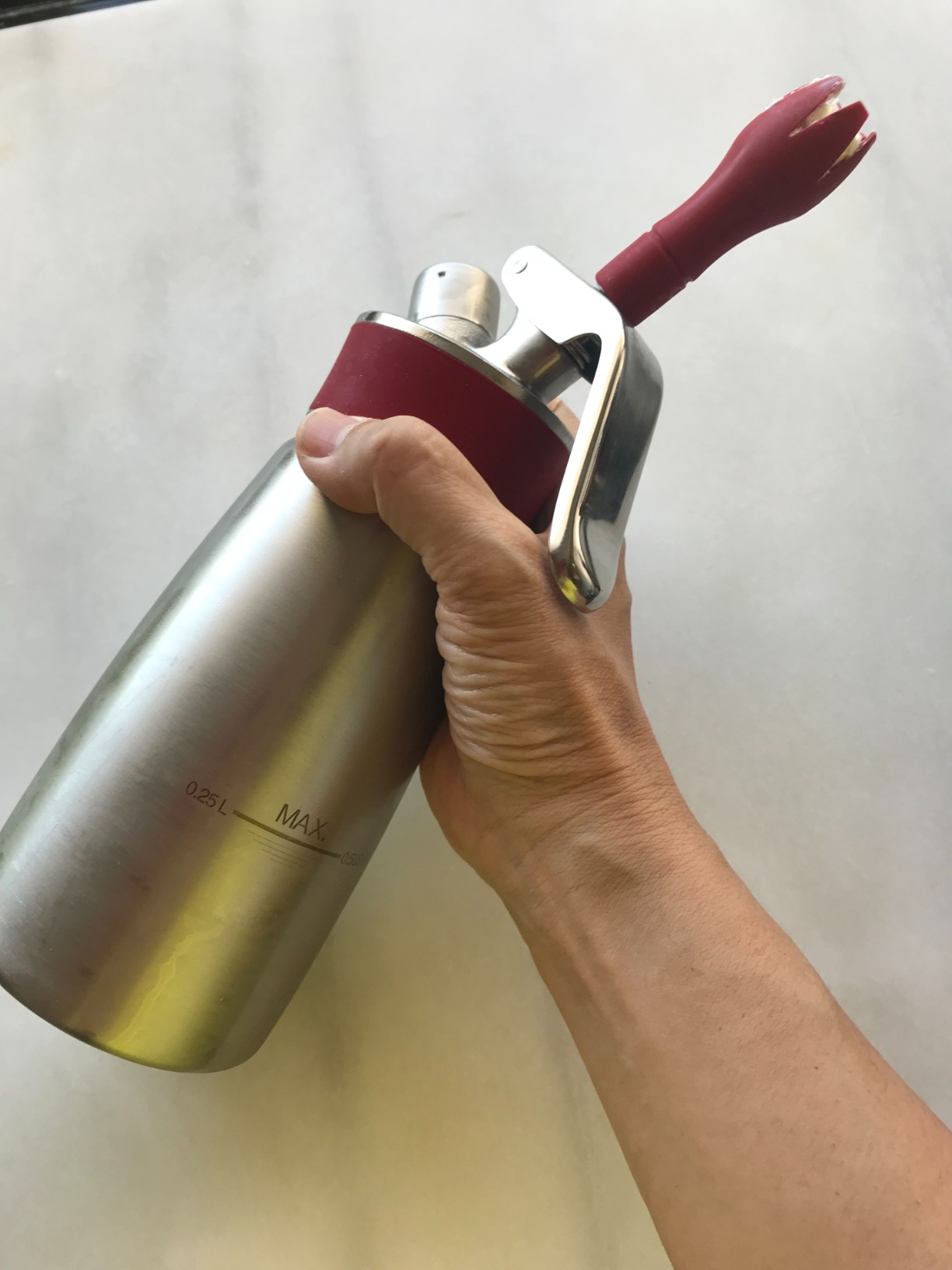 iSi Gourmet Whip (1 Pint) - Multifunctional Food Whipper for Warm & Cold Application, Stainless Steel Cream Canister - Includes 3 Decorating Tips, Dishwasher Safe - Professional Culinary Tool customer photo 2