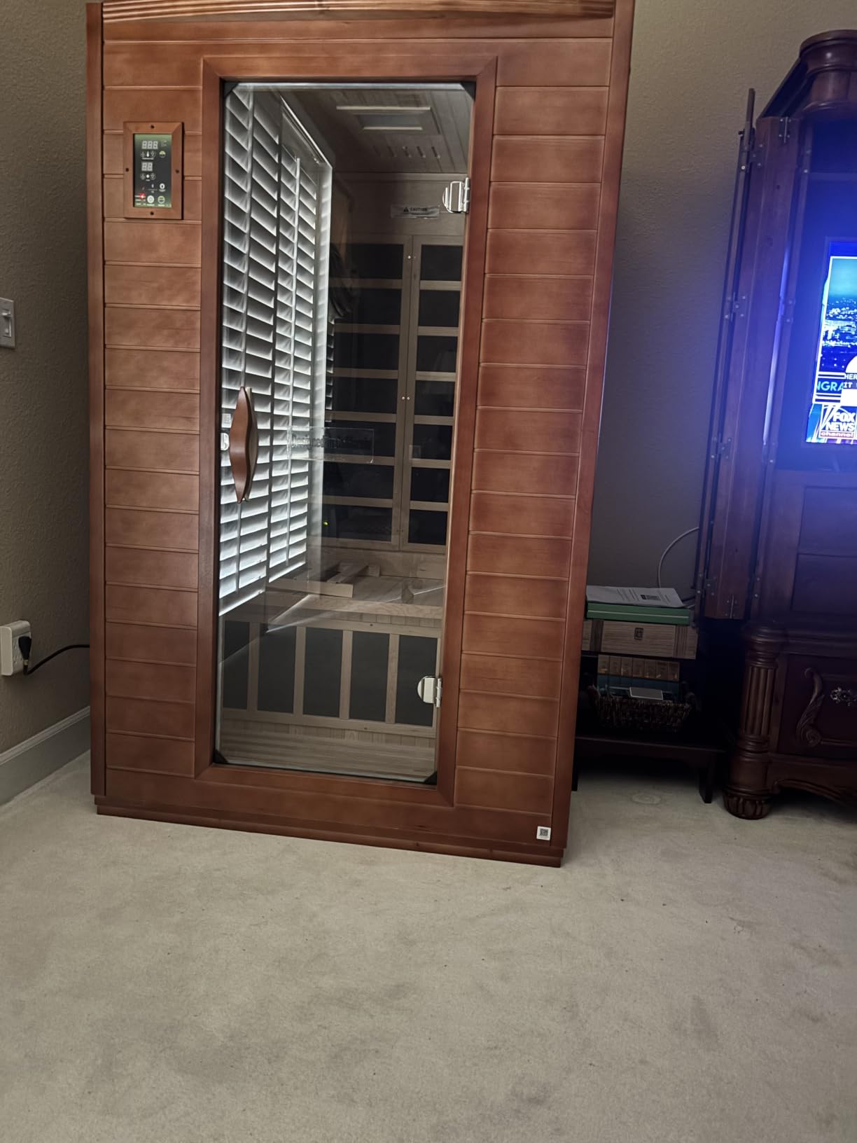 Dynamic Saunas Andora 2-Person Infrared Sauna with Red Light Therapy. customer photo 2