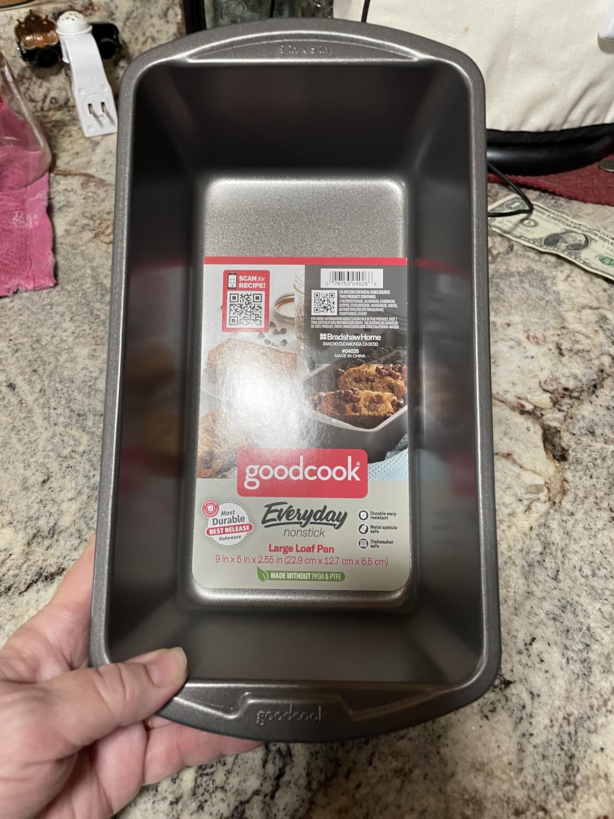 GoodCook Nonstick Loaf Pan Heavy-Duty Steel Bakeware with Easy-Clean Non-Stick Coating, Oven & Dishwasher Safe Pan, 9 x 5-Inch, Gray customer photo 1