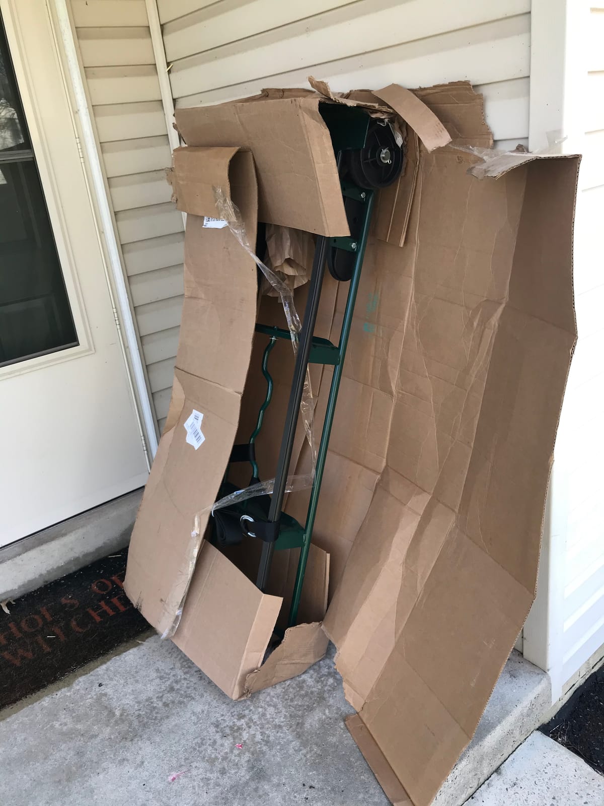 Harper Trucks 6781 Appliance Hand Truck, Dark Green | Appliance dolly with stair glides, securing strap and rubber wheels for delivery customer photo 1