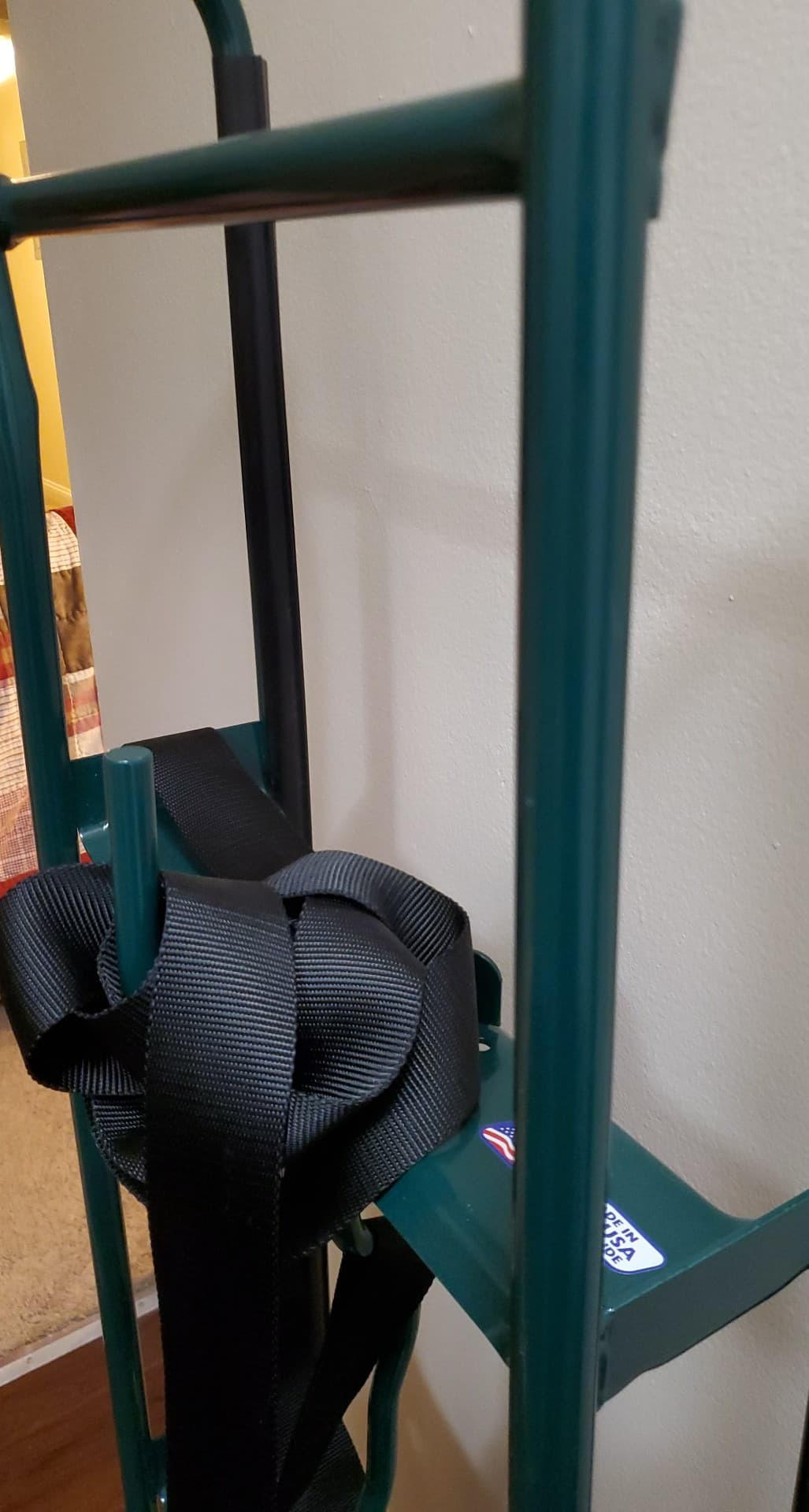 Harper Trucks 6781 Appliance Hand Truck, Dark Green | Appliance dolly with stair glides, securing strap and rubber wheels for delivery customer photo 2